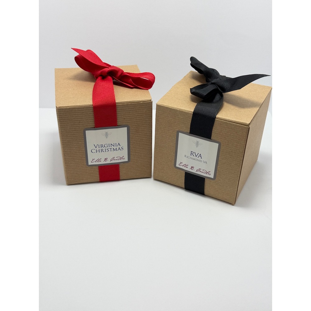 Ella B Candles Virginia Christmas RVA Soy Candle Set Cinnamon Nutmeg Orange 11oz
